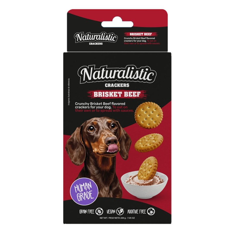 Galletas Para Perros Naturalistic Sabor a Carne Brisket 200g