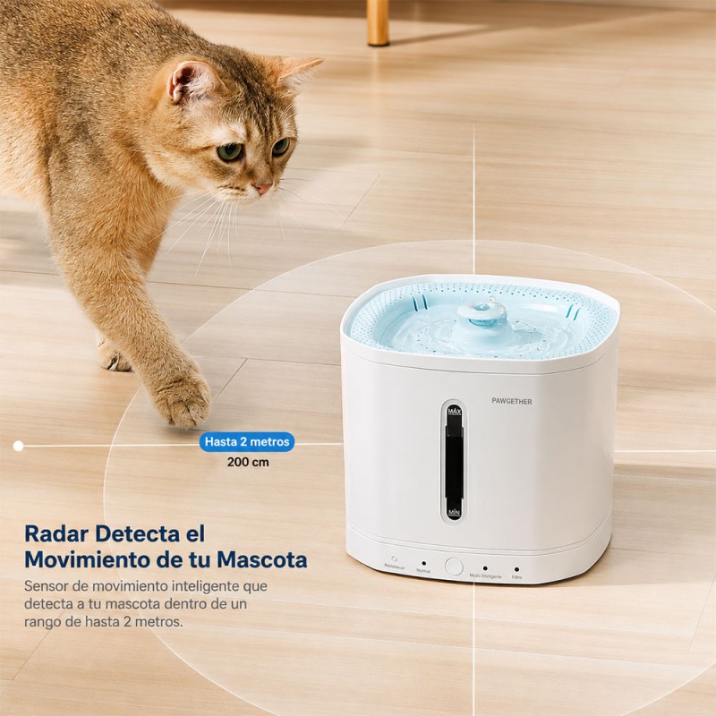 Fuente de agua inteligente Para Mascotas Pawgether Drip 1 de 1.3 L