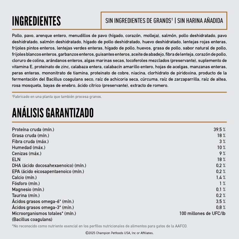Alimento para Gatos Orijen Original 1.8kg Sin Cereales