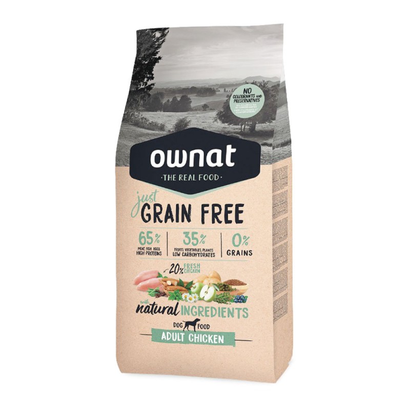 Alimento Ownat Perro Adulto Libre Granos Sabor Pollo 3Kg