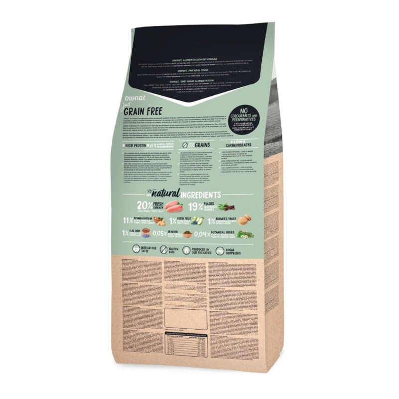 Alimento Ownat Perro Adulto Libre Granos Sabor Pollo 3Kg