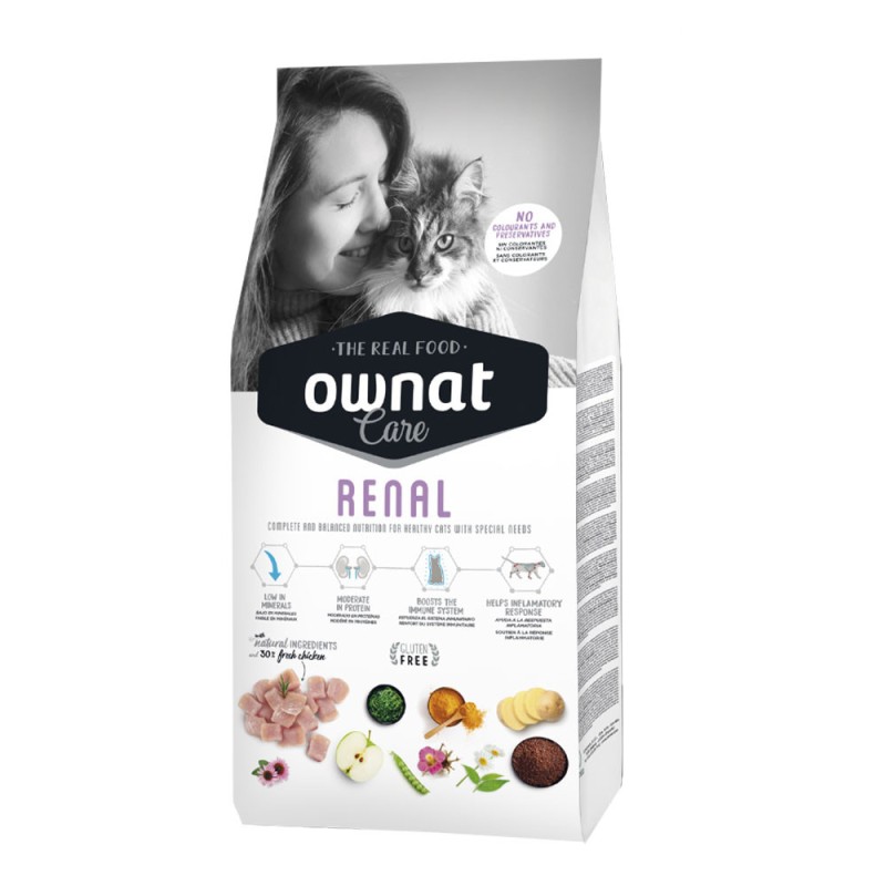 Alimento Ownat Care Renal Para Gatos Adultos 3Kg