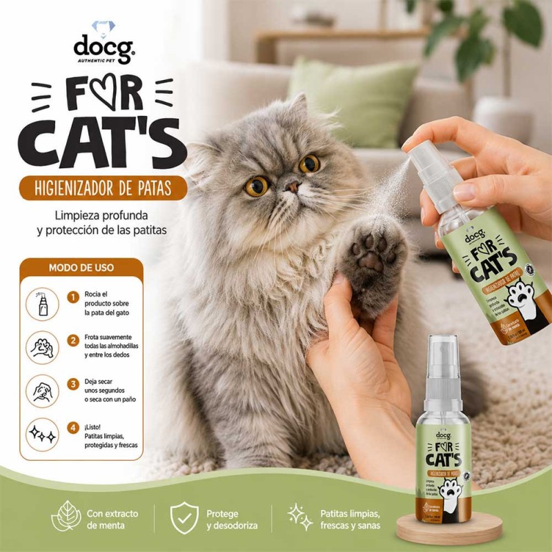 Docg Higienizador de Patas Para Gatos For Cats 100ml