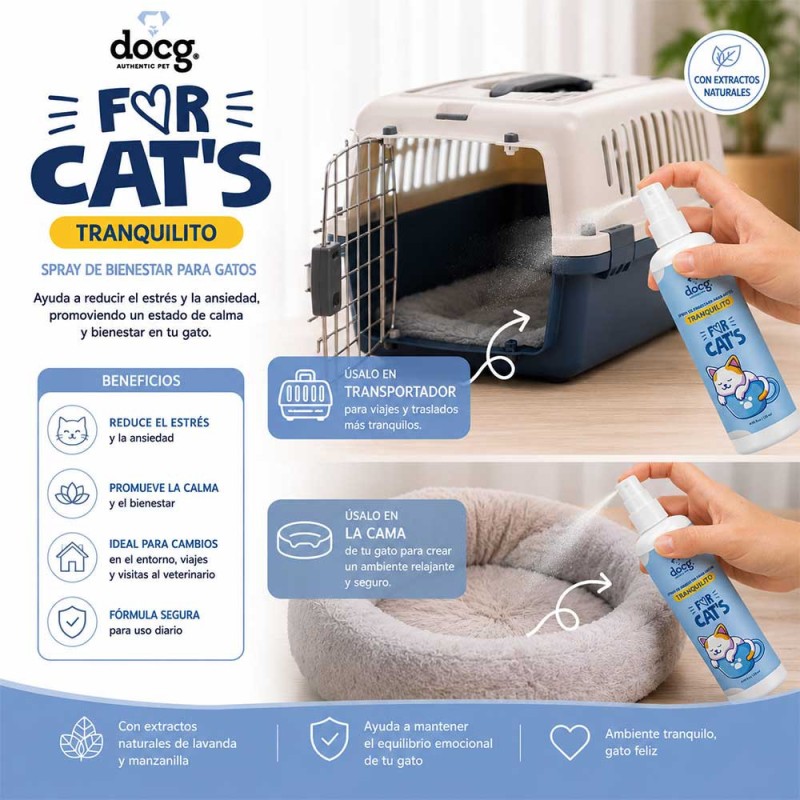 Docg Pet Tranquilito Spray Bienestar Gatos For Cats 120ml