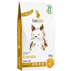 Alimento Cooking Grain Free Gatos Esterilizados Pollo 8kg