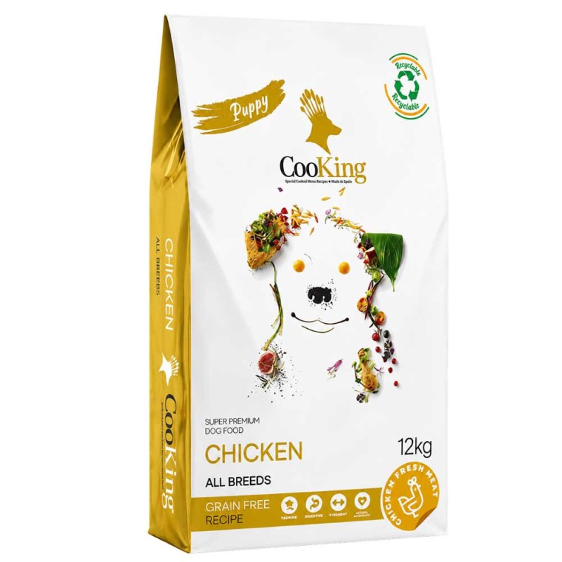 Alimento Cooking Para Perros Puppy Todas las Razas Pollo 12kg